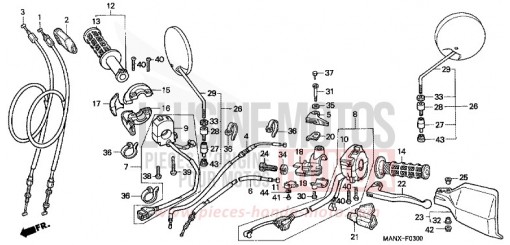 COMMUTATEUR/CABLE NX650X de 1999